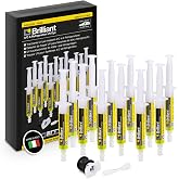ERRECOM Brilliant - 12 x 0.2 fl oz (7.5 ml Each), Fluorescent UV Dye for Detecting Refrigerant Gas Leaks in Vehicle A/C Systems, Includes R134a Adapter (12 x 0.2 fl oz)