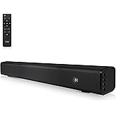 Pyle Home Theater Soundbar Speaker - Wave Base Streaming Tabletop Stand Mount TV Digital System with AUX/Digital Optical Audio Connector Jacks/USB Port, HDMI /ARC, Full Sound Reproduction
