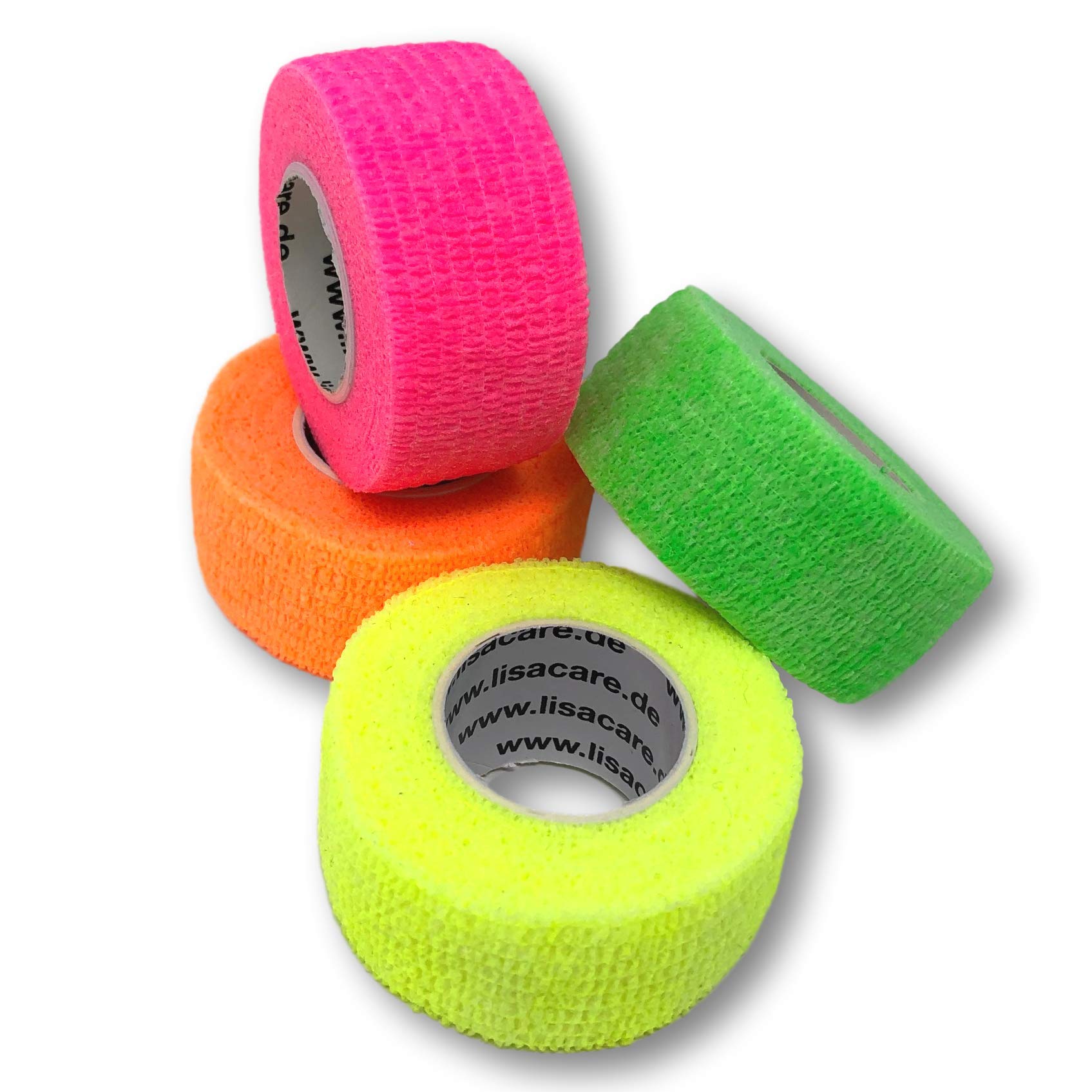 Lisa Care Finger Dirt Grease and Dirt-Repellent – – Elastic Waterproof Plaster – Selection of Colours – 4 Rolls 2.5 cm x 4.5 m