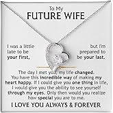 CALLA DECORGIFTS To My Future Wife Necklace From Husband, To My Wife Necklace, Soulmate Necklace For Women, Future Wife Jewelry, Birthday, Christmas, Valentine Gifts For Girlfriend Message Card