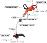 BLACK+DECKER 900W 35cm Electric Strimmer with Wheel Edge Guide GL9035-GB view 3
