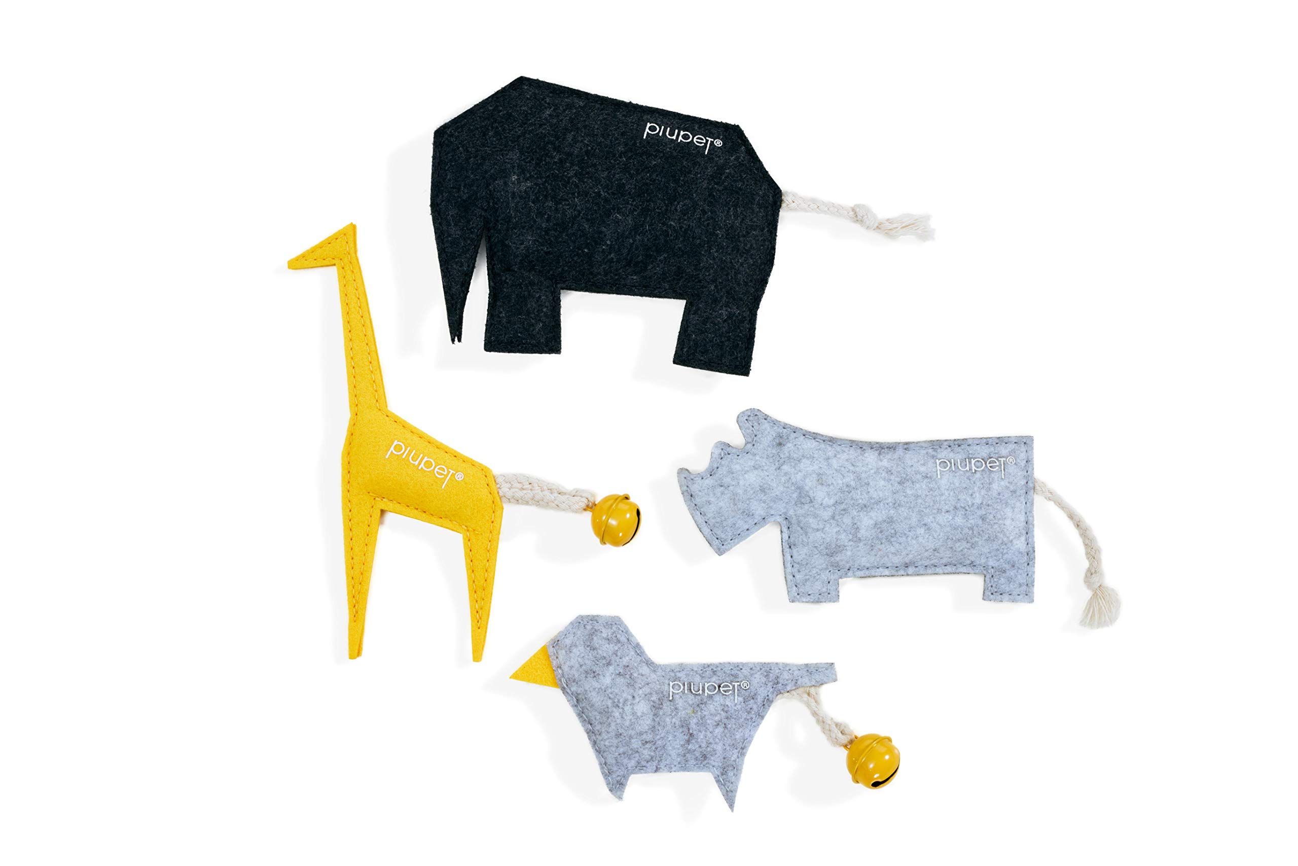 PiuPet® Cat Toy with Catnip I Set of 4 I Stylish Cat Toys for Indoor Cats I Catnip Toys for Cats | Kitten Toy