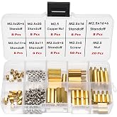 iUniker 134 Pcs for Raspberry Pi Standoffs M2.5 Spacers Screws Nut Brass Standoff Screws Kit with Box for Raspberry Pi, Pi 5, PCB Boards, M.2 NVMe Ssd PCIe Board Kit