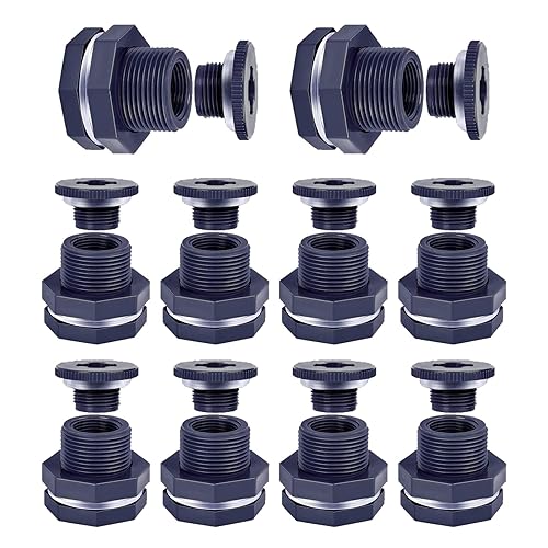 3 Inch Pvc Bulkhead Fittings Bulkhead Fitting 3/4 Inch, 5 Pcs PVC