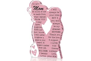 LUOHERE Mom Gifts Mothers Day Gifts from Son, Mom Birthday Gift Ideas Cool Easter Day Gifts for Mom I Love Mom Best Mom Ever Gifts New Mom Single Mom Mama Christmas Mother's Day Gift 2025 Acrylic Plaque Sign