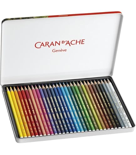 Amazon.com: Caran d'Ache Tin of 18 Prismalo Aquarelle Pencils