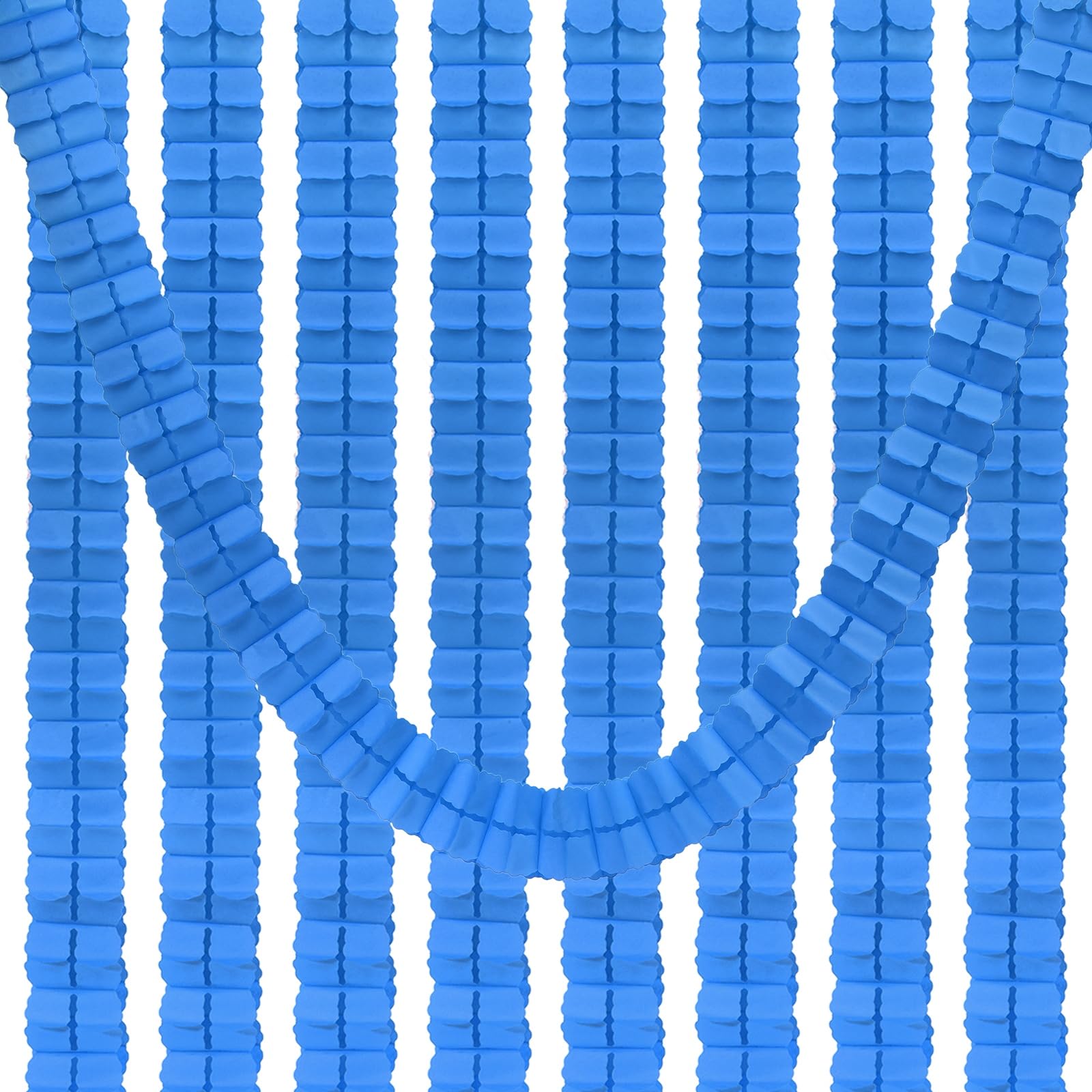 PATIKIL 9.8ft Four-Leaf Garland, 9 Pack Tissue Paper Hanging Flower Garland Reusable Streamers for Party Wedding Backdrop Decorations, Sky Blue