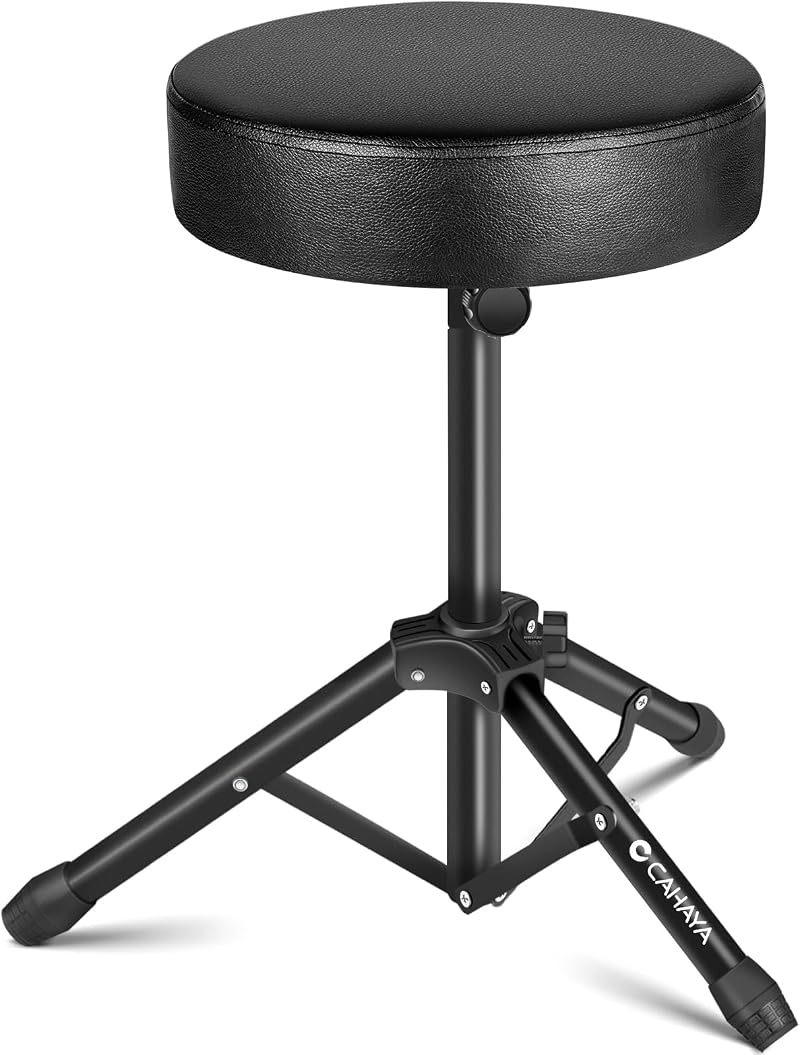 CAHAYA Drum Stool CY0334 with 65mm Cushioned Seat, Tripod Stand