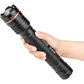 KunHe Heavy Duty 3D Cell LED Flashlights Large Aluminum Zoomable High Lumens-1200 LM Battery Powered Single Mode Flash Light-