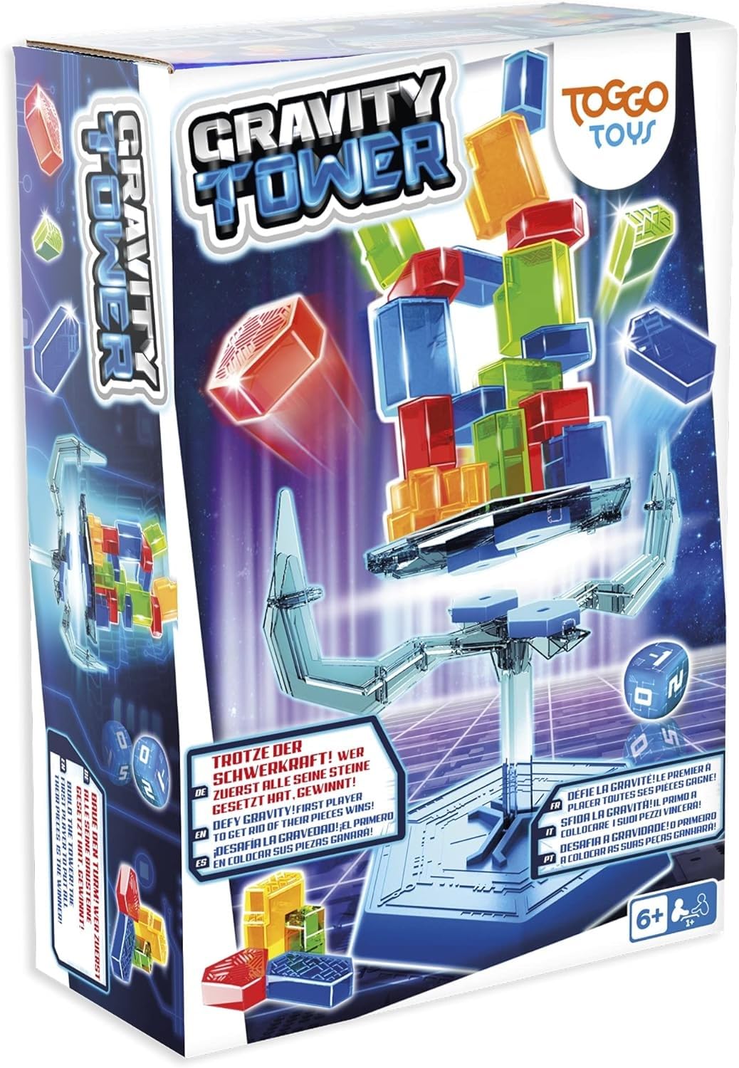 PLAY FUN BY IMC TOYS Toggo Toys Gravity Tower - A Tower is built on the wobbly base platform. The opponent: gravity, fun & learning effect, suitable for ages 6 and up.