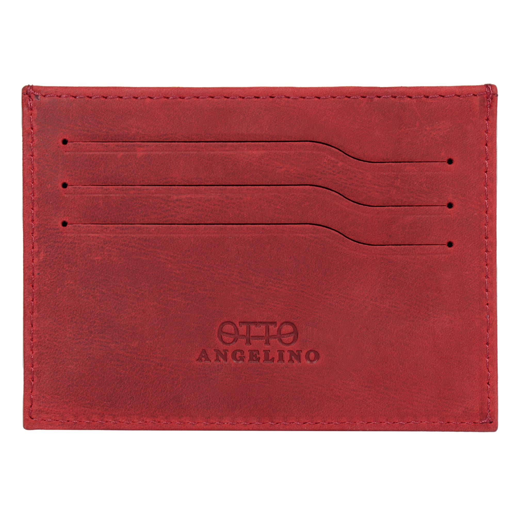 Otto Angelino Genuine Leather Ultra Slim Minimalist Cardholder Wallet - Unisex