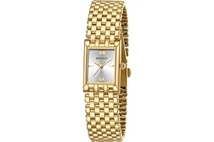 BOFAN Gold Watches for Women Luxury Ladies Quartz Wrist Watch with Stainless Steel Bracelet,Waterproof,Casual Fashion Square Dial.Band Adjustment Tool Included