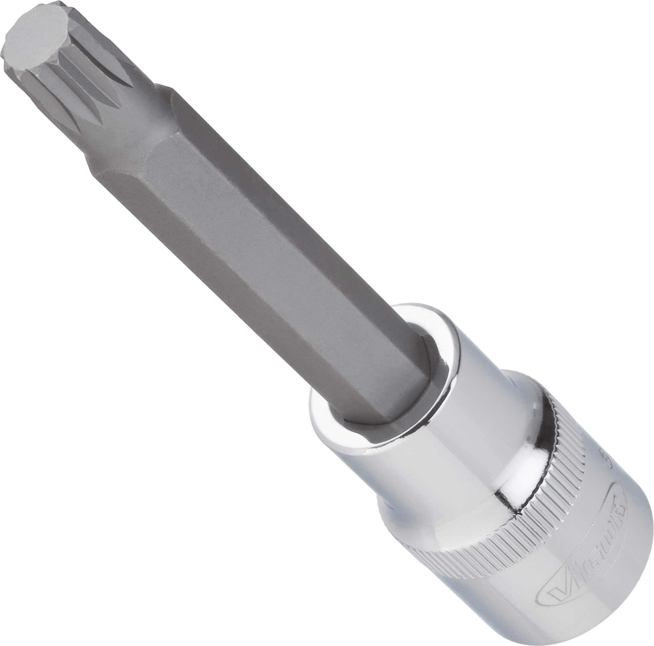 Vigor V2060 Screwdriver Socket, Serration M12 mm, 1/2"