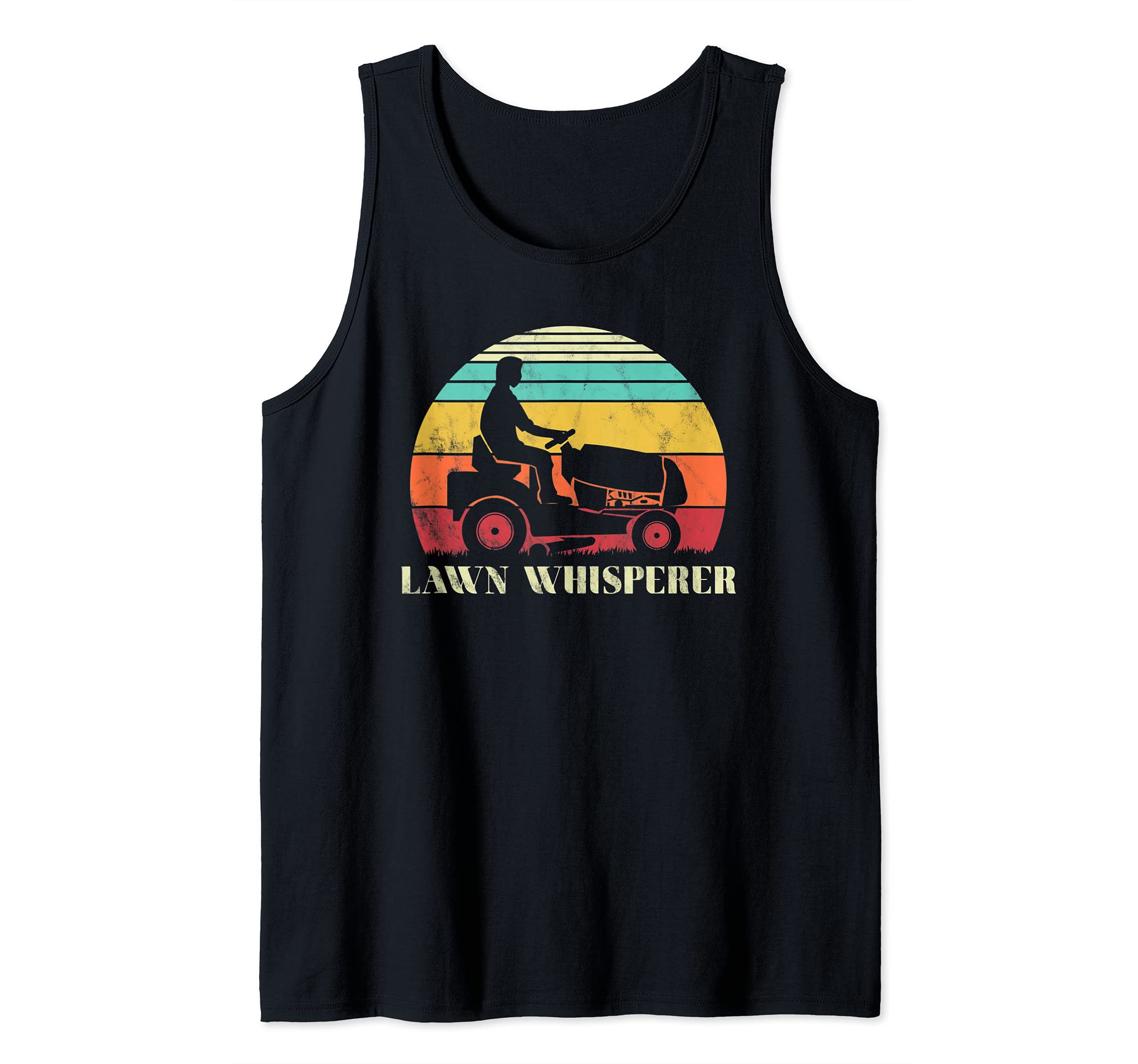 Lawn Whisperer Funny Grass mowing Tank Top
