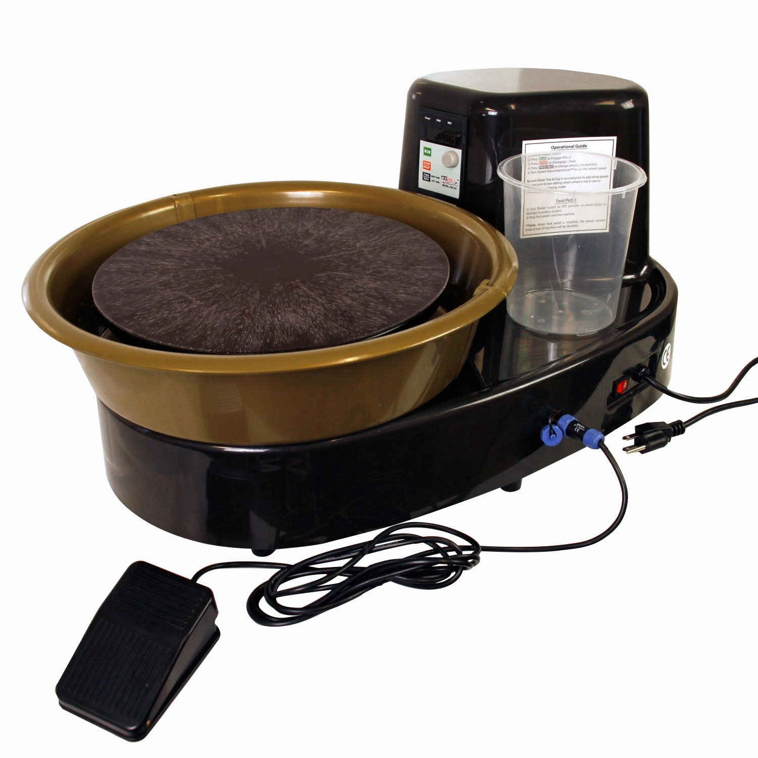 US Art Supply Table Top Pottery Wheel with LCD Wheel Speed Display