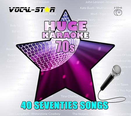 Vocal-Star 70s Seventies Karaoke CDG CD+G Disc Set 40 Songs - 2 Discs Best of