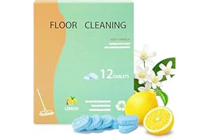 12 Pieces Lemon Scent Floors Cleaning Tablets | 12-pack Floor Cleaning Tablets, Floor Maintenance Aid For Scrubbing, Deep Mop