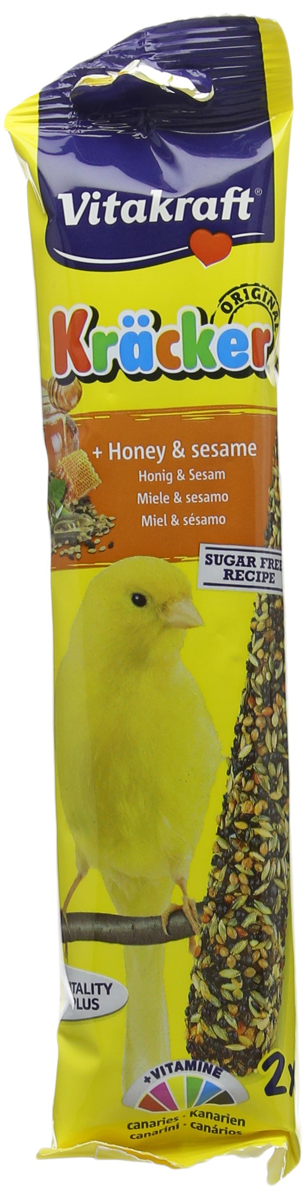 Vitakraft Canary Kracker Bird Food Honey-Sesame, Pack of 7