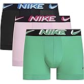Nike Men`s Essential Micro Boxer Briefs 3 Pack - Stadium Green/Pink Rise/Black, X-Large