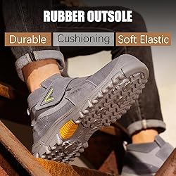 GLANOUDUN Welding Work Boots for Men Slip on Work