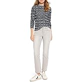 NIC+ZOE Women's Mini Mock Geo Sweater Tee