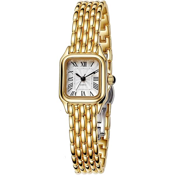 Amazon.com: Gold Watches for Women Dainty Square Vintage  display picture 1