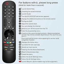 Voice Remote Replacement for LG Smart TV, for Magic