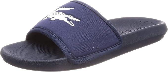 lacoste slides navy blue