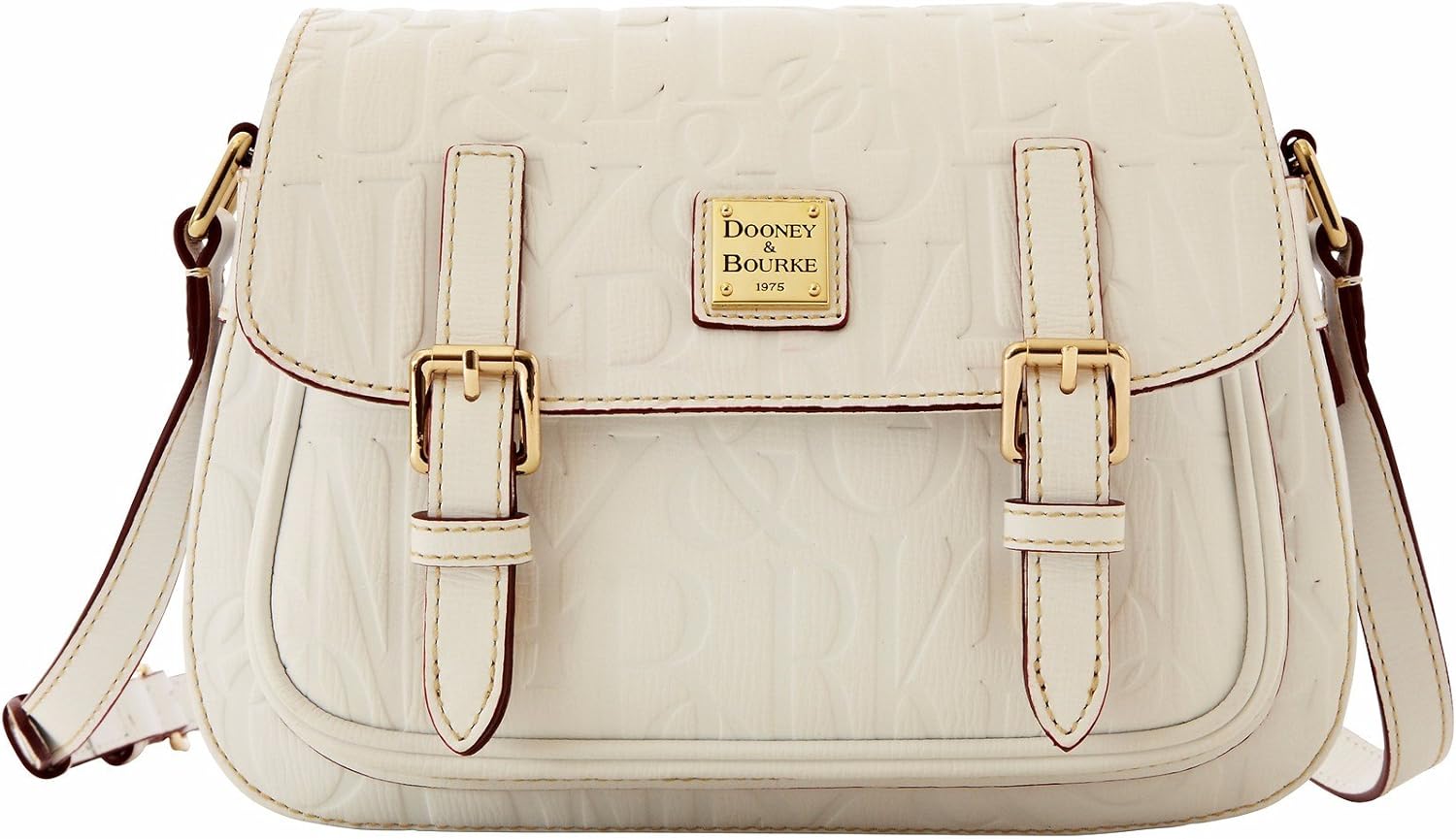 Dooney & Bourke DB Retro Embossed Small Safari Crossbody, White