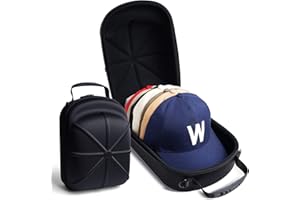 AUKURA Hat case for baseball caps, Hard hat travel case holding up to 6 baseball caps, Hat storage bag for Traveling & Home Storage, with handle and shoulder strap