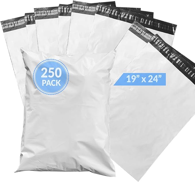Reli. Poly Mailers 19x24 250 Pcs Bulk Large Poly Mailers / Shipping