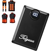 Telguua Heated Vest Battery Pack 12000mAh,5V 2A Rechargeable Extra Batteries for Heating Vest, Portable LED Display Battery Pack/Power Bank for Heated Vest, Jackets, Pants(Not for 7.4V)