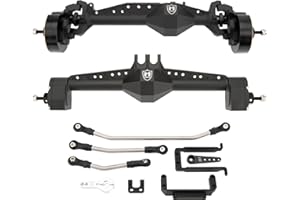 MEUS RACING Cheat Code Capra 1.9 ISO Axles Kit for Axial Capra 1.9 4X4 and DIY SCX10 SCX10 II Upgrades Parts (Black)