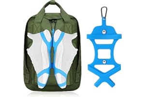 Shoe Holster for Backpack, takyu Shoe Holder with Backpack Clips for Cleat Bag, Shoe Clips Sports and Outdoor Accessories for Climbing Trip Carrying Extra Shoes (Blue)