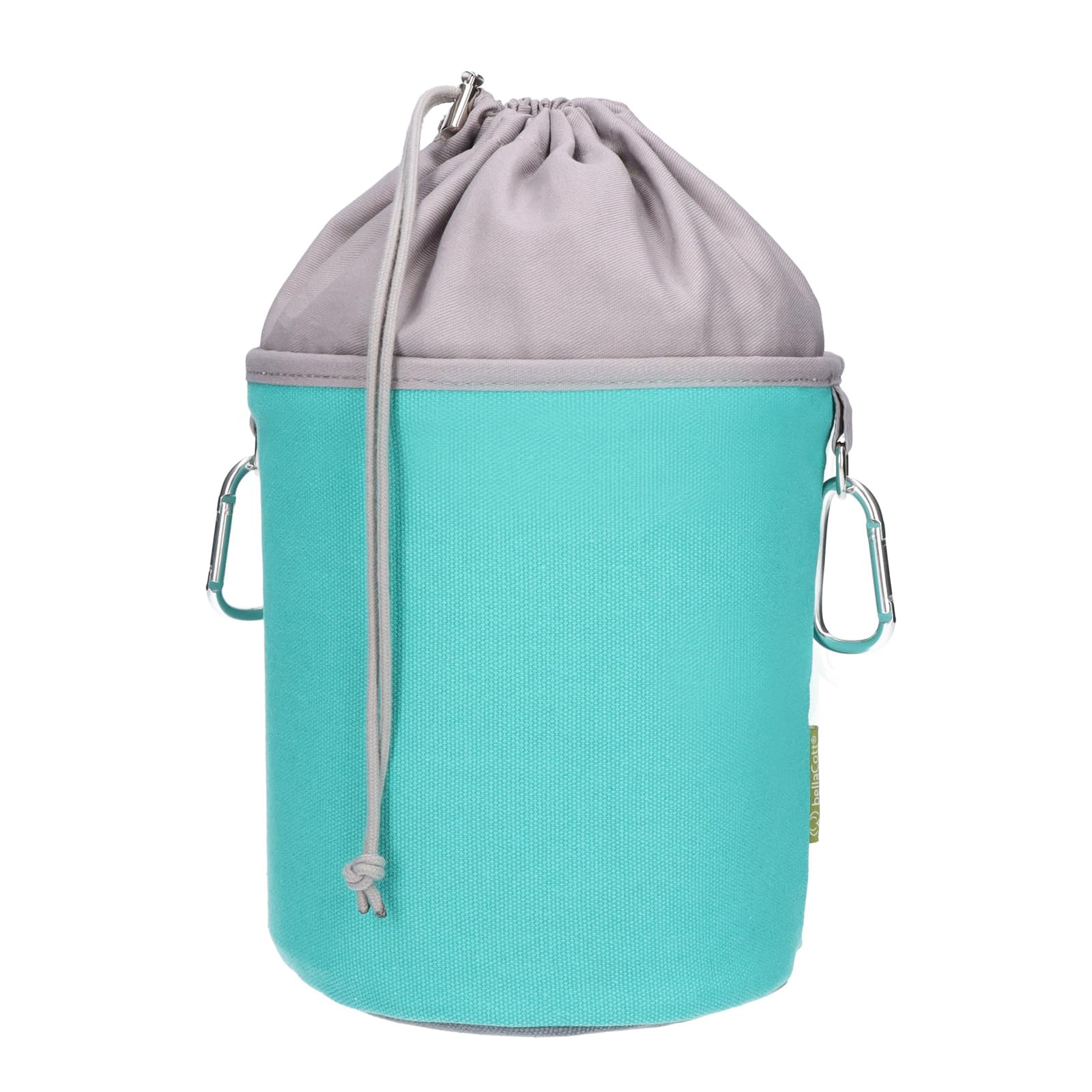 trendfinding Clothes Peg Bag for Hanging with Karabiner Hook - Cotton - Turquoise and Black