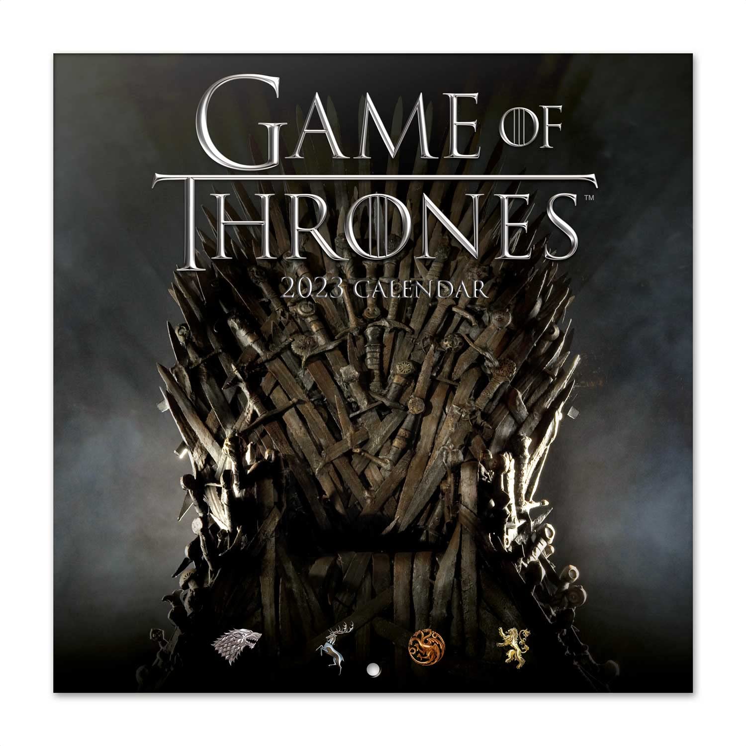 Grupo Erik Game Of Thrones Wall Calendar 2023 12' x 12' FSC| 12 Month Planner | Square Wall Calendar 2023 | Family Planner Calendar 2023 | House Of Dragon Calendar 2023 | Game Of Thrones Gifts