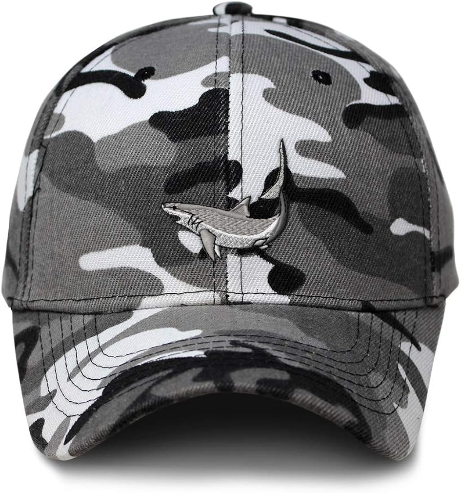 Custom City Camo Baseball Cap Mako Shark A Embroidery Acrylic Strap Closure