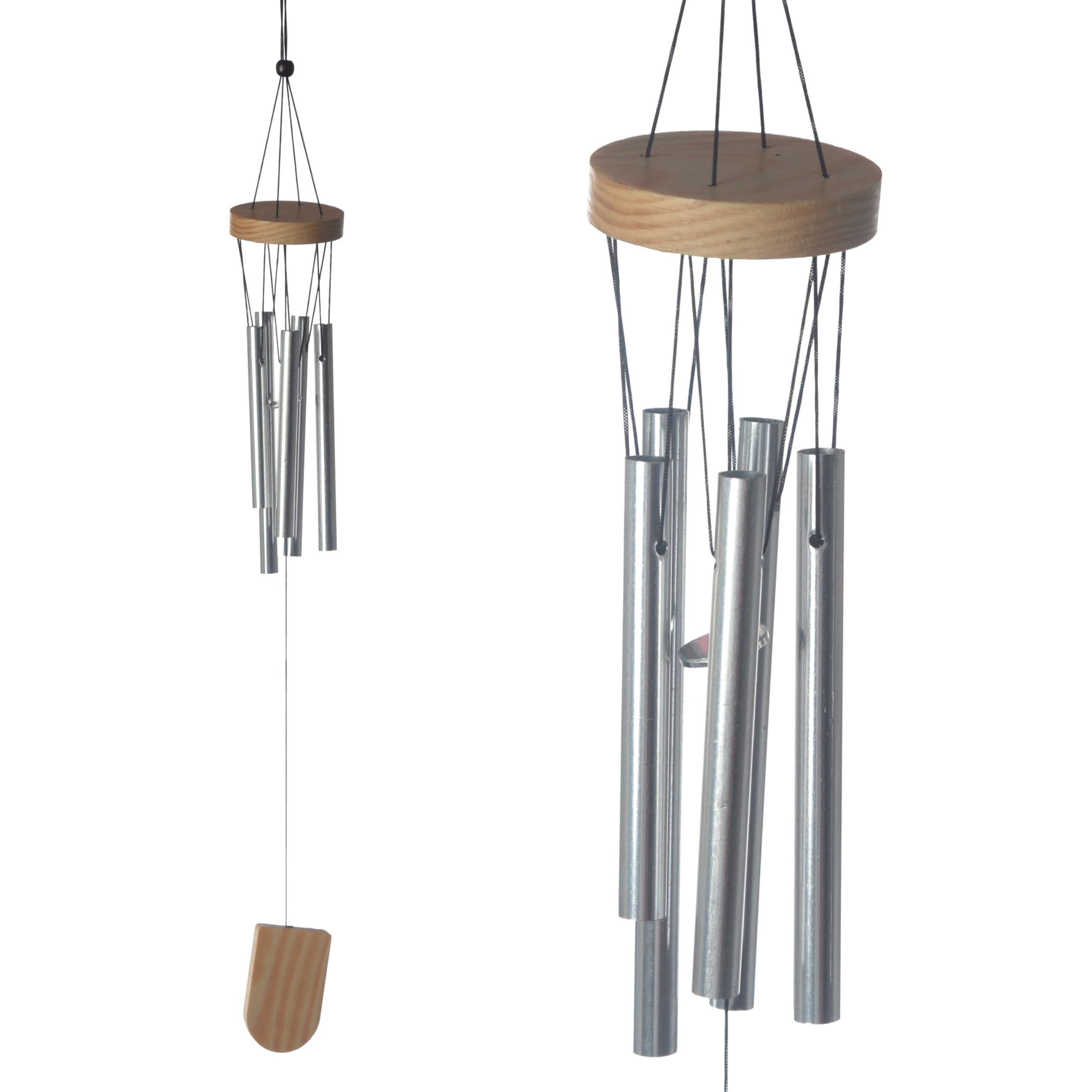 Puckator Wooden Wind Chime with Metal Tubes 37cm