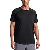 CRZ YOGA Crewneck Workout Shirts for Men - Quick Dry Running Athletic T-Shirts Lightweight Basic Tops
