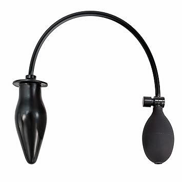 marielove aufblasbarer Analplug aus Silikon - idealer Analstöpsel für BDSM - Ø 40 mm bis 52 mm in Schwarz