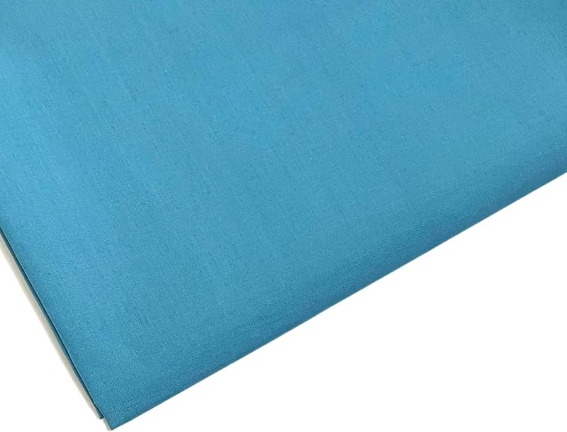 M & J Plain Teal Polycotton Fabric 44/45 Inch Wide 40 Colours 5 Metre