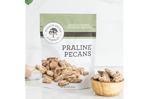 HUDSON PECAN COMPANY, INC. HUDSON PECAN COMPANY: Praline Roasted Georgia Pecans | Candied Gourmet Delight, Irresistible Southern Sweetness (Perfect for Snacking, Baking, Salads, Desserts, Gifting & More), 8 oz Resealable Pouch
