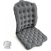 Inflatable seat and Back Cushions, Lightweight Stadium Seat Pad, Travel Air seat Cushion Anti-Slip for Airplane, Long Flights, Hiking, Climbing, Home and Camping, Home and Camping(Air pump included)