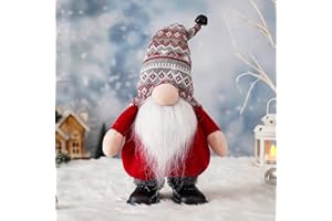 USILAND Christmas Gnome with Music, Singing Dancing Electric Gnomes Decorations for Home, Winter Table Ornament Or Xmas Musical Holiday Gnome Gifts