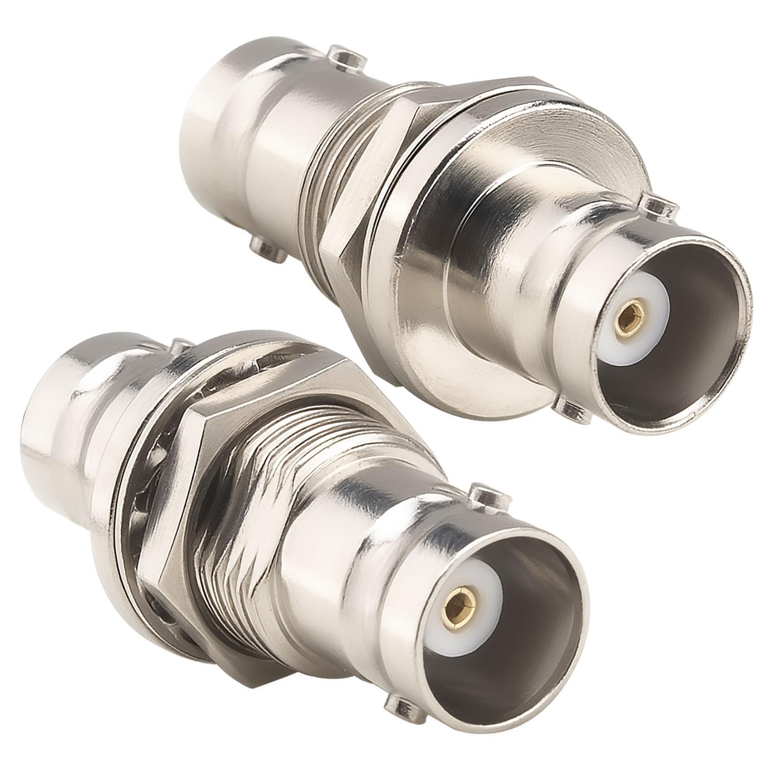 YILIANDUO BNC Female Connector 50 Ohm BNC Female to Female Bulkhead Panel Mount Coax Adapter for CCTV Camera Video SDI Cable Joining Extension Pack of 2