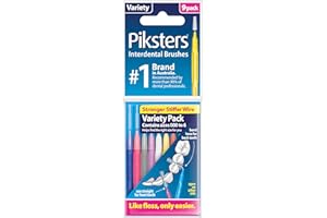 Piksters Interdental Brushes, Variety Pack Size 000-6. Find The Right Size for You!
