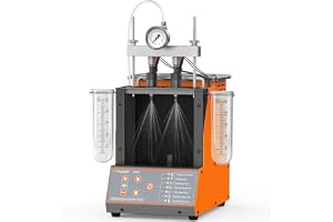 FOXWELL JT210 Fuel Injector Tester & Cleaner with Ultrasonic Cleaning | Visualize Spray Pattern, Side-by-Side Flow Comparison, Fix Misfire & Rough Idle, Simulate Real RPM, for 12V Fuel Injectors