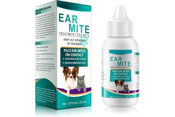 Dog Ear Cleaner, Ear Drops, Ear Cleaning for Cats & Dogs, 0.75 fl oz