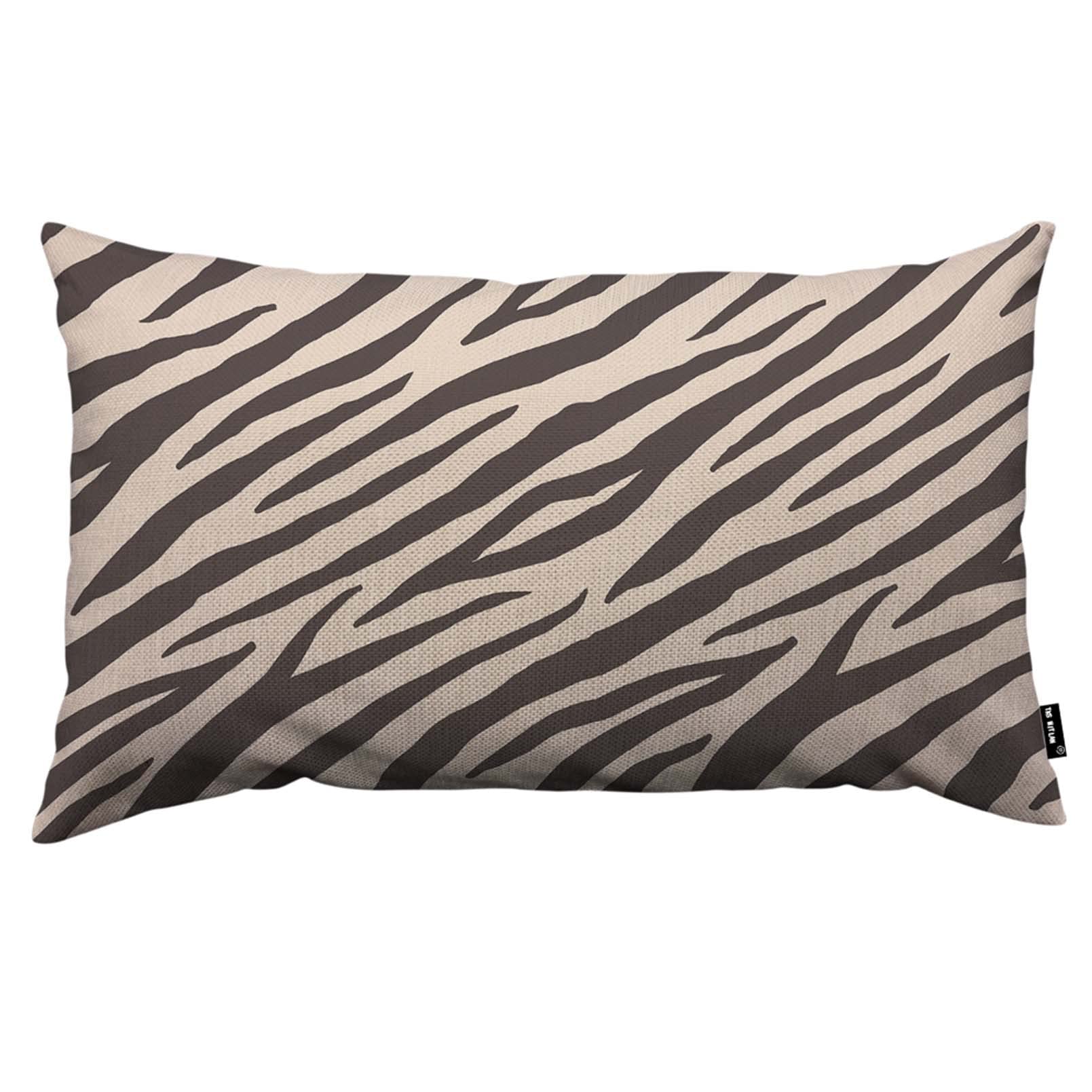 Photo 1 of ***GREEN***TKS MITLAN Brown Zebra Stripe Pillow Covers 12x20 Inch Tiger Animal Fur Beige Abstract Exotic Decorative Throw Pillow Covers Cushion Case for Home Sofa Couch Decoration