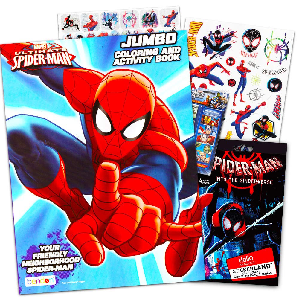 Buy Marvel Spiderman Coloring Book with Over 270 Spiderman Stickers